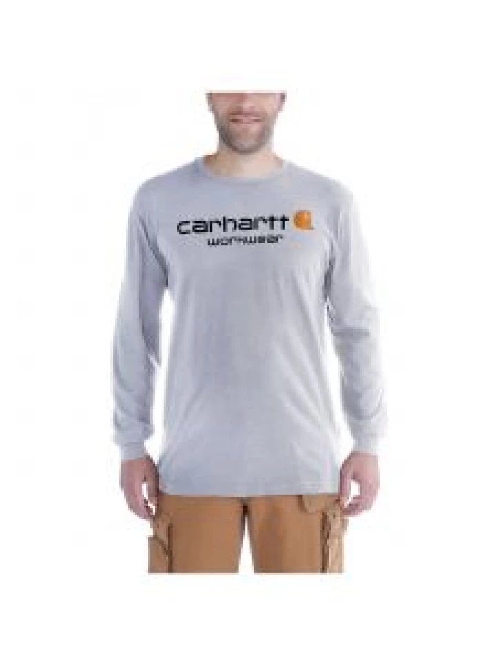 Carhartt 102564 Core Logo T-Shirt l/m - Heather Grey