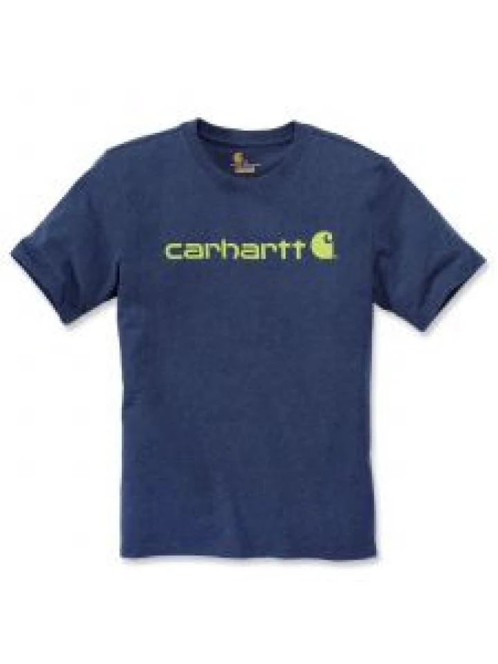 Carhartt 103361 Core Logo T-Shirt k/m - Dark Cobalt Blue Heather