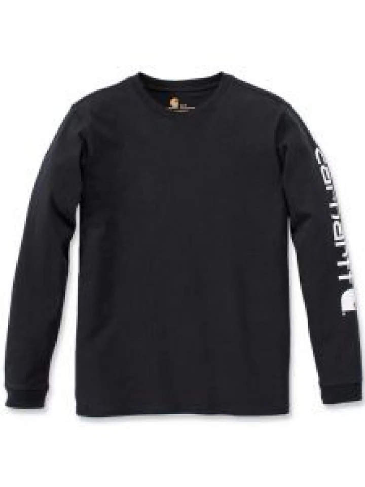 Carhartt 103401 Sleeve Logo T-Shirt l/m - Black