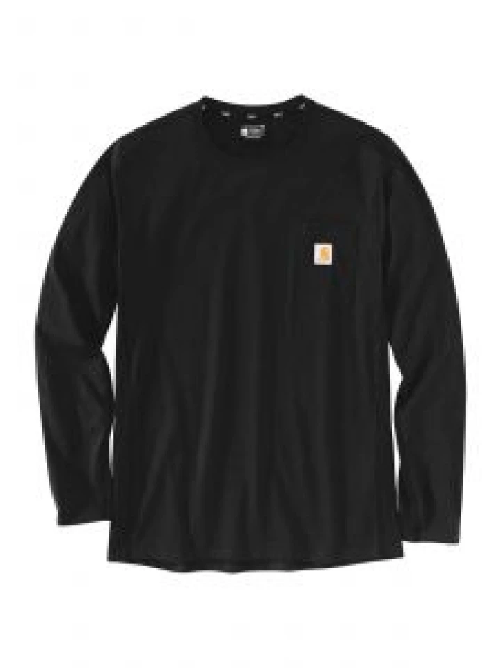 104617 Werk T-shirt Lange Mouw Force Flex - Black N04 - Carhartt - voor