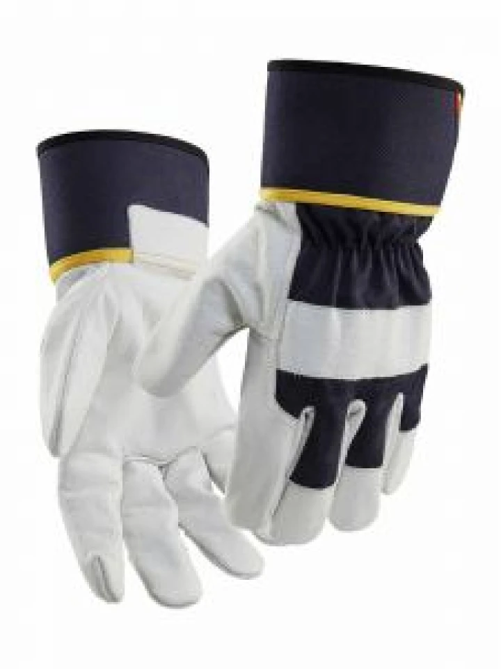 2841-1462 Work Gloves Leather - 8610 Dark Navy/White - Blåkläder - front
