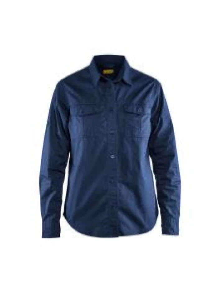 Ladies Twill Shirt 3208 Marineblauw - Blåkläder