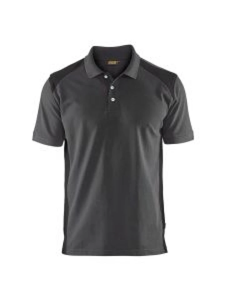 Blåkläder 3324-1050 Pique Polo Shirt - Mid Grey/Black