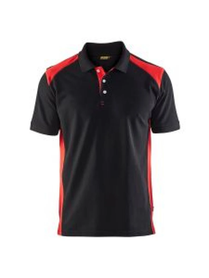 Blåkläder 3324-1050 Pique Polo Shirt - Black/Red