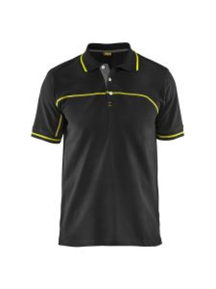 Blåkläder 3389-1050 Polo Shirt - Black/High Vis Yellow