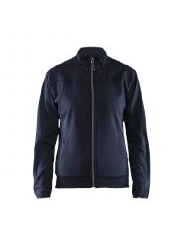 Ladies Sweatshirt With Full Zip 3394 Donker Marineblauw/Zwart - Blåkläder