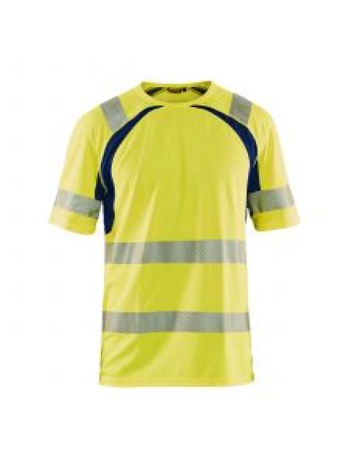 UV T-shirt High Vis 3397 High Vis Geel/Marineblauw - Blåkläder