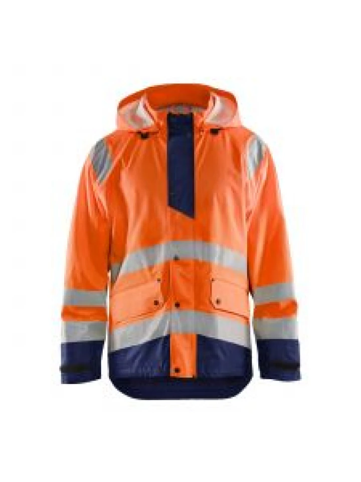 Rain Jacket Level 1 4323 High Vis Oranje/Marineblauw - Blåkläder