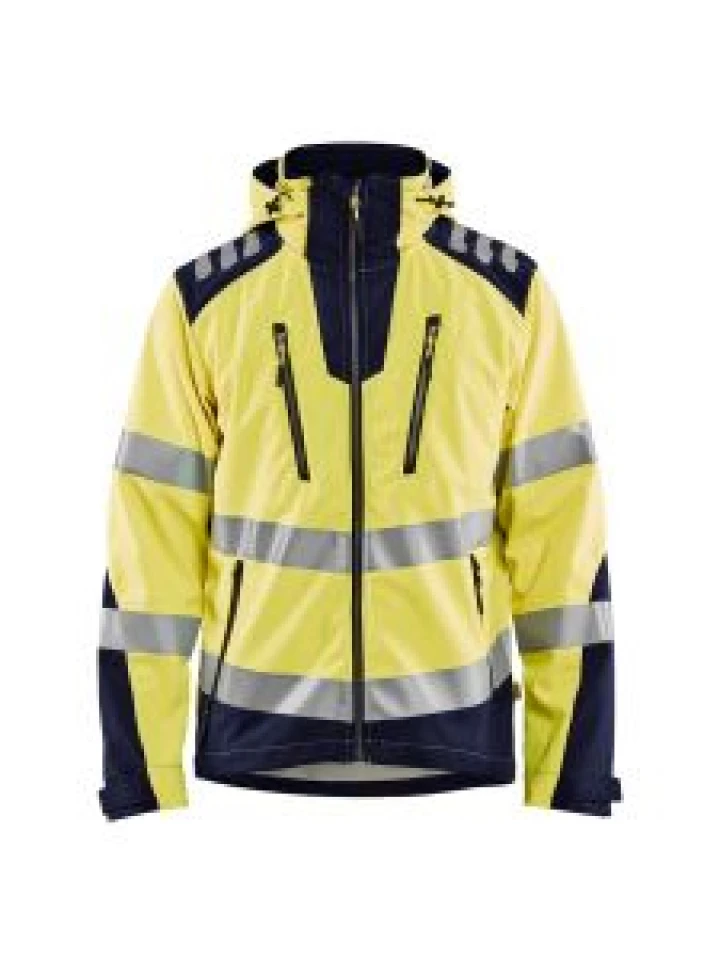 Blåkläder 4491-2513 Softshell jacket - Vis Yellow / Navy