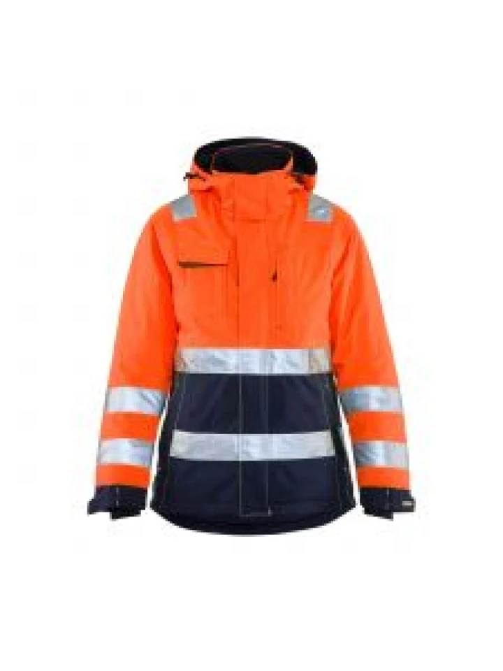 Ladies High Vis Winter Jacket 4872 High Vis Oranje/Marineblauw - Blåkläder