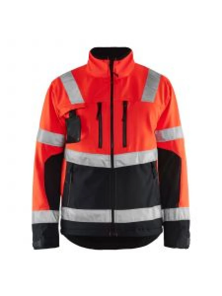 High Vis Softshell Jacket 4900 High Vis Rood/Zwart - Blåkläder