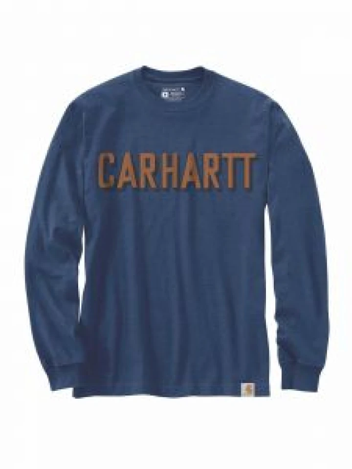 Carhartt 104891 Block Logo Graphic T-shirt Long Sleeve