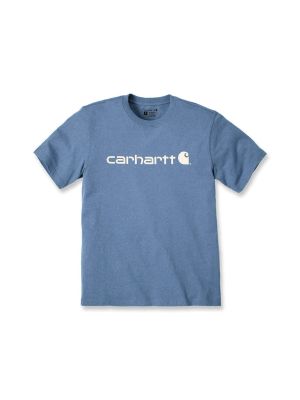 103361 Werk T-shirt Core Print Logo Carhartt HH5 thundercloud heather 71workx voor