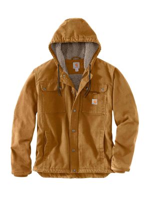 103826 Barlett Work Jacket Duck Fleece Lined - Carhartt - Brown BRN - front