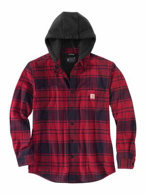 105621 Werkoverhemd Jack Flanel Fleece Gevoerd Carhartt Oxblood R09 71workx voor