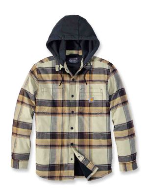 105938 Houthakkers Jas Flanel Sherpa Carhartt 71workx Dark Brown B10 voor