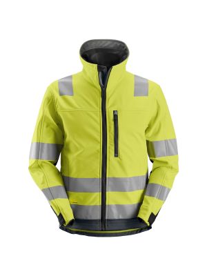 Snickers 1230 AllroundWork, High-Vis Softshell Jack Klasse 3 - High Vis Yellow/Steel Grey