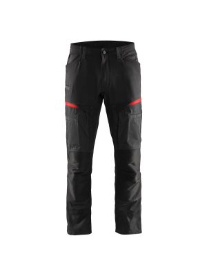 Blåkläder 1456-1845 Service Trousers Stretch - Black/Red