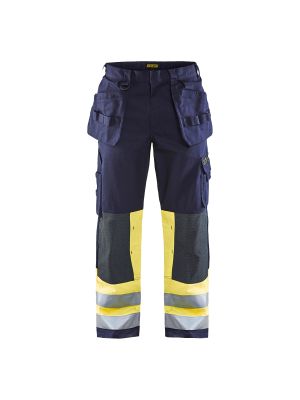 Multinorm Craftsman Trouser 1479 Marine/High Vis Geel - Blåkläder