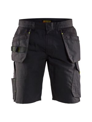 Blåkläder 1494-1330 Service Shorts with Holster Pockets - Black/High Vis Yellow