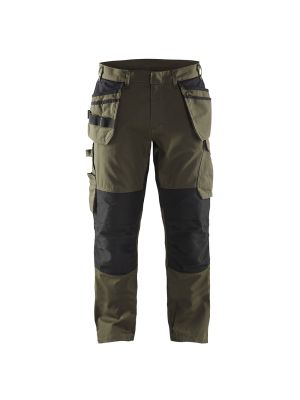 Blåkläder 1496-1330 Service Work Trouser Stretch with Holster Pockets - Dark Olive Green