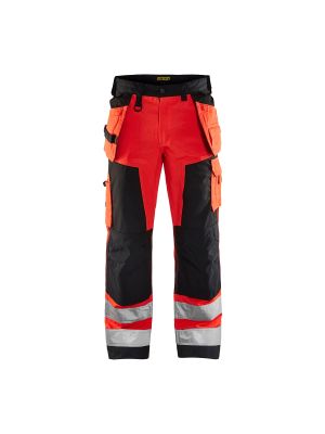 High Vis Trouser Without Holster Pockets 1566 High Vis Rood/Zwart - Blåkläder