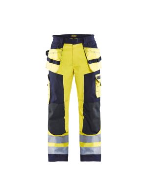 Multinorm Craftsman Trouser 1579 High Vis Geel/Marineblauw - Blåkläder