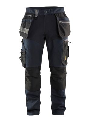 1599-1343 Werkbroek Spijkerzakken Stretch 8699 Donker Marineblauw/Zwart Voorkant