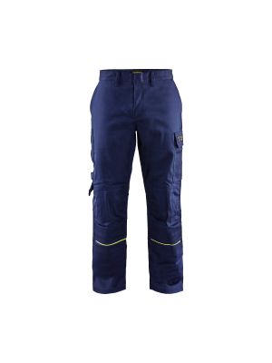 Welding Trousers 1701 Marine/High Vis Geel - Blåkläder