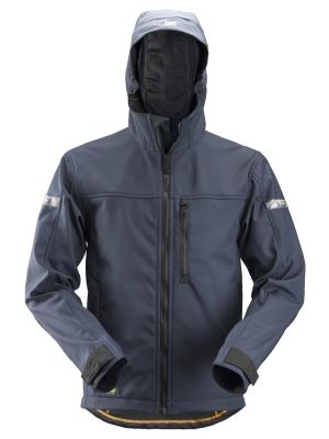 Snickers 1229 AllroundWork, Softshell Jack met Capuchon - Navy