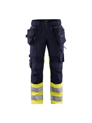 High Vis Trousers With Stretch 1994 Marine/High Vis Geel - Blåkläder