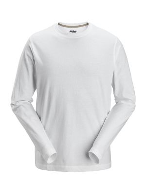 2496 Werk T-shirt Lange Mouwen Snickers White 0900 71workx voor