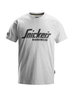 2590 Werk T-shirt Logo Snickers Grey Melange 2800 71workx voor