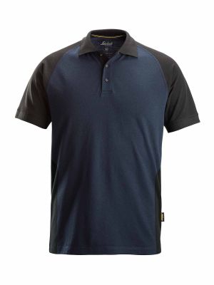 2750 Werkpolo Shirt Tweekleurig Snickers Navy Black 9504 71workx voor