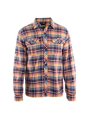 Blåkläder 3299-1137 Flannel Shirt - Navy/Orange