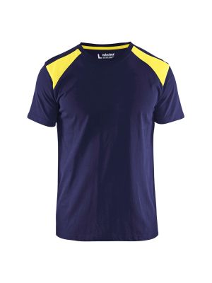 Blåkläder 3379-1042 T-Shirt Bi-Colour - Navy/High Vis Yellow