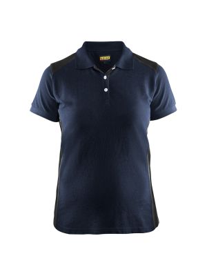 Blåkläder 3390-1050 Women's Pique Polo Shirt - Dark Navy/Black