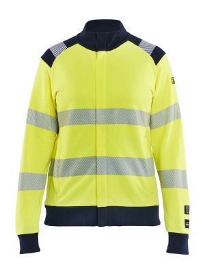 3471-1762 Dames Werkvest Multinorm Blåkläder High Vis Geel Donker Marineblauw 3389 71workx Voor