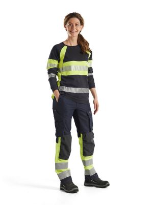 3494-1761 Dames High Vis T-shirt Lange Mouw Brandwerend - Blåkläder