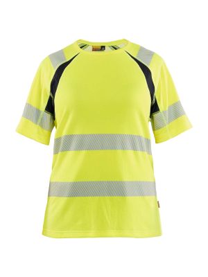 Blåkläder Werk T-Shirt High Vis Dames 3503 High Vis Geel Zwart 3399 71workx Voor