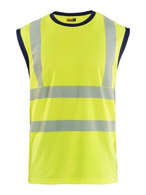 Blåkläder Werk Onderhemd High Vis 3575 High Vis Geel Marineblauw 3389 71workx Voor