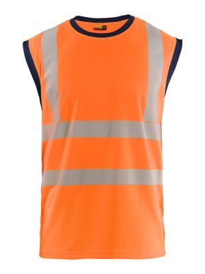 Blåkläder Werk Onderhemd High Vis 3575 High Vis Oranje Marineblauw 5389 71workx Voor