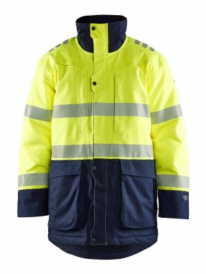 4527-1534 Werkjas Mulinorm Blåkläder High Vis Geel Marineblauw 3389 71workx Voor