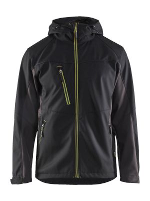 4753-2516 Werkjas Softshell 9933 Zwart/High Vis Geel Blåkläder 71Workx Voorkant