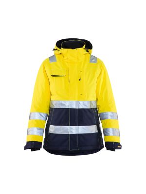 Ladies High Vis Winter Jacket 4872 High Vis Geel/Marineblauw - Blåkläder