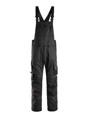 6051 Bib & Brace Overall Stretch Allroundwork Black 0404 Snickers 71workx voor