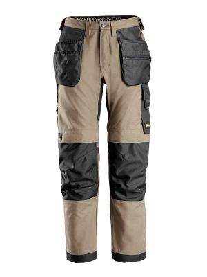 6224 Werkbroek Spijkerzakken Canvas AllroundWork Khaki 2004 Snickers 71workx voor