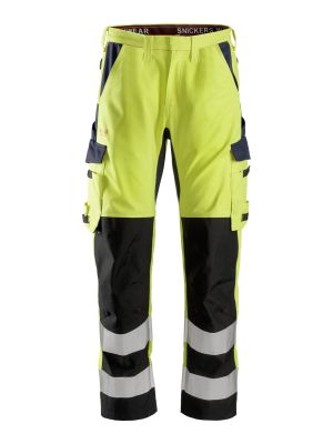 6364 High Vis Work Trouser with Shin Reinforcement Fireproof ProtecWork - Snickers