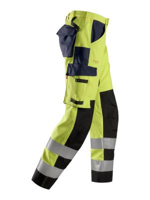 6364 High Vis Werkbroek met Scheenbeen Versterking Brandwerend ProtecWork - Snickers 