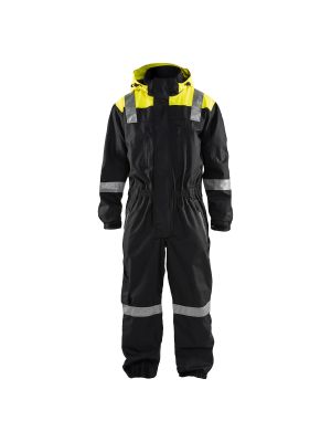 Shell Coverall 6786 Zwart/High Vis Geel - Blåkläder